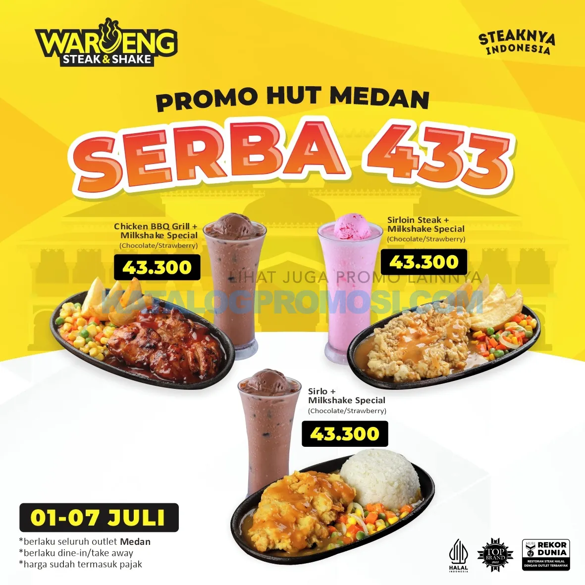 Promo Waroeng Steak Shake Spesial Hut Medan Paket Menu Serba Rp