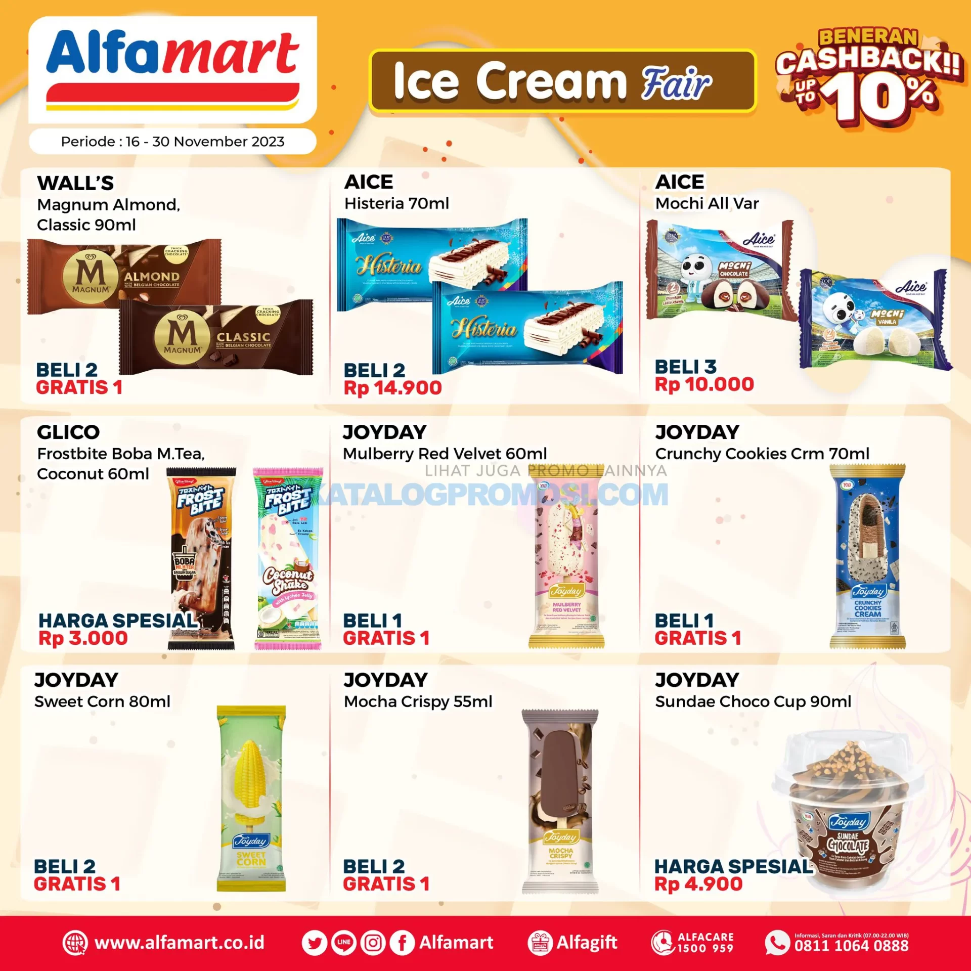 Promo ALFAMART ICE CREAM FAIR Periode 16 30 NOVEMBER 2023 SoPasti