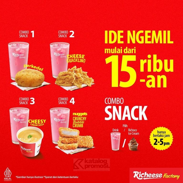 Promo Richeese Factory Combo Snack Cuma Rp Ribuan