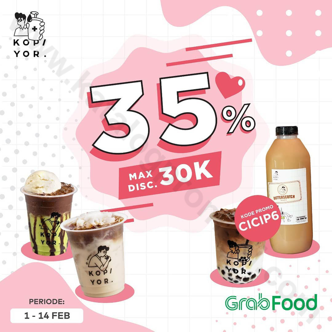  KOPI YOR  Promo DISKON 35 khusus pemesanan via GRABFOOD