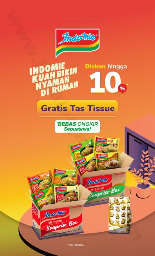 Promo Indomie Kuah DISKON hingga 10%* + GRATIS Tas Tissue Eksklusif di