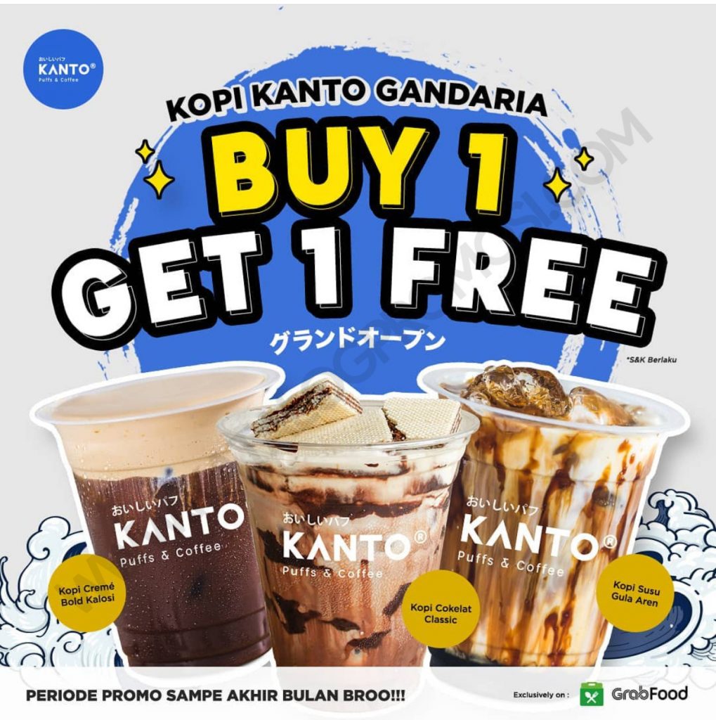 KOPI KANTO GANDARIA Promo BELI 1 GRATIS 1 khusus pemesanan via GRABFOOD