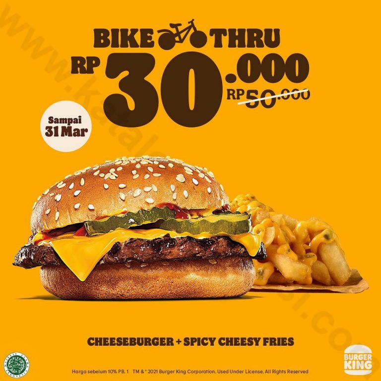 BURGER KING Promo Paket Bike Thru - Harga Mulai Dari Rp 27.727