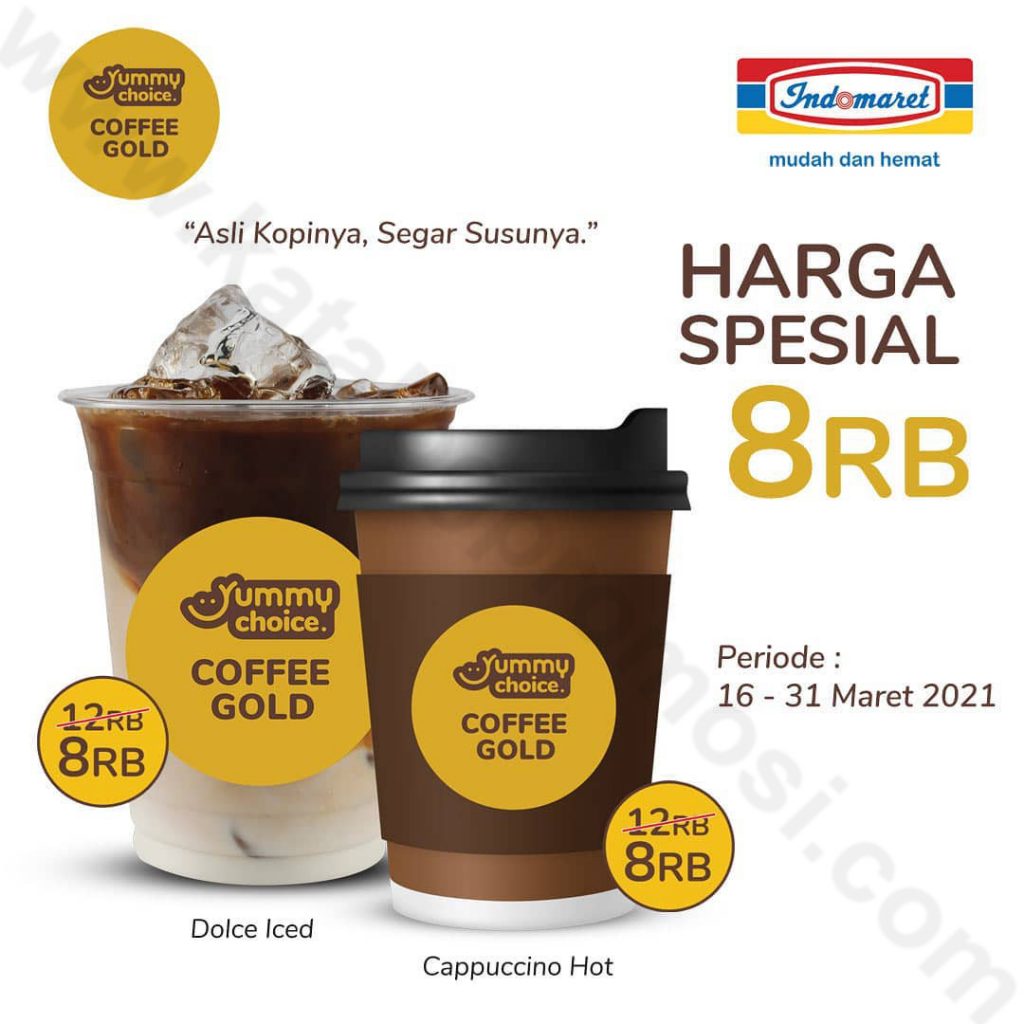 INDOMARET Yummy Choice Promo Harga Spesial Dolce Iced & Cappuccino Hot