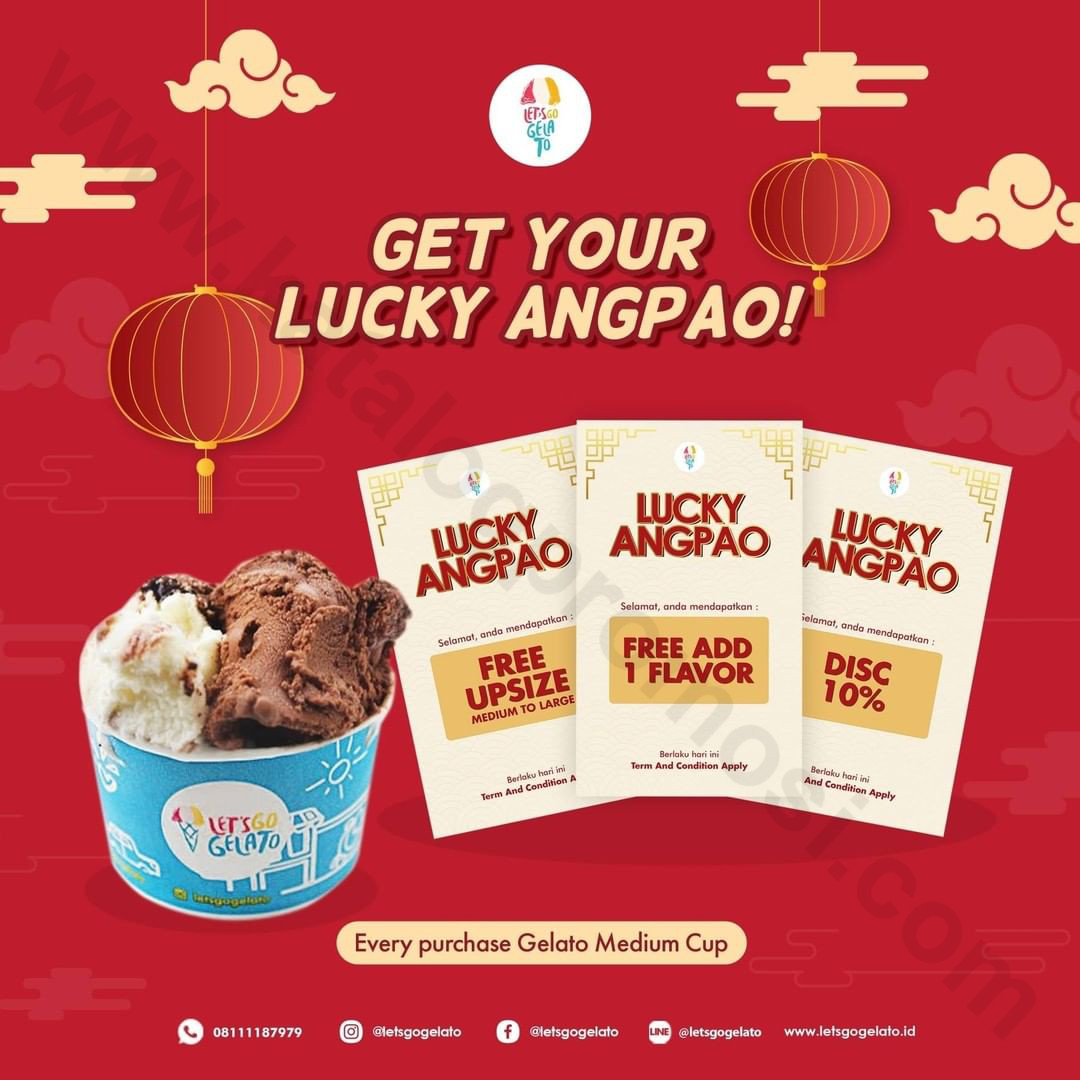 LET’S GO GELATO Promo GRATIS Angpao setiap pebelian 1 Gelato Medium Cup