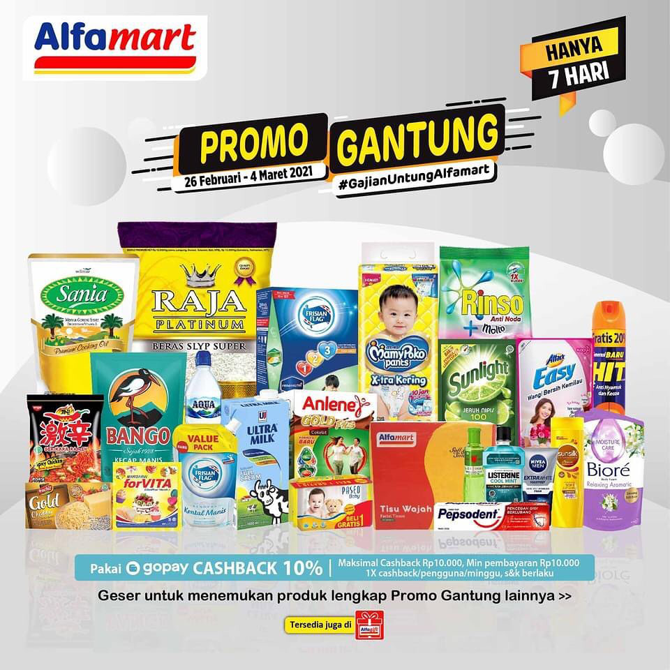 Promo GANTUNG ALFAMART / GAJIAN UNTUNG periode 26 Februari - 04 Maret 2021