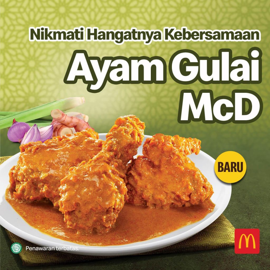 BARU dari McDonalds! AYAM GULAI McD Tersedia dalam Paket