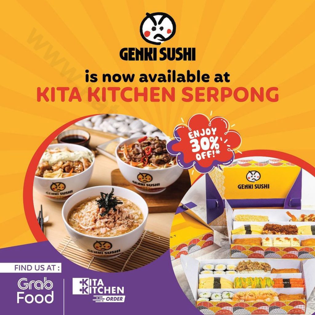 GENKI SUSHI  X Kita Kitchen SERPONG Promo Discount 30 Off 