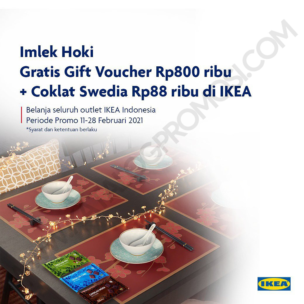 Promo Imlek Ikea Gratis Gift Voucher Coklat Swedia Dengan Kartu Kredit Uob