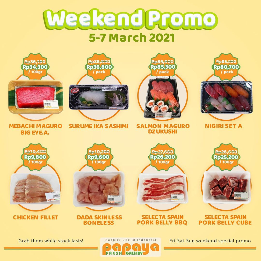 Promo Papaya Fresh Gallery Jakarta Weekend Fiesta periode 0507 Maret 2021