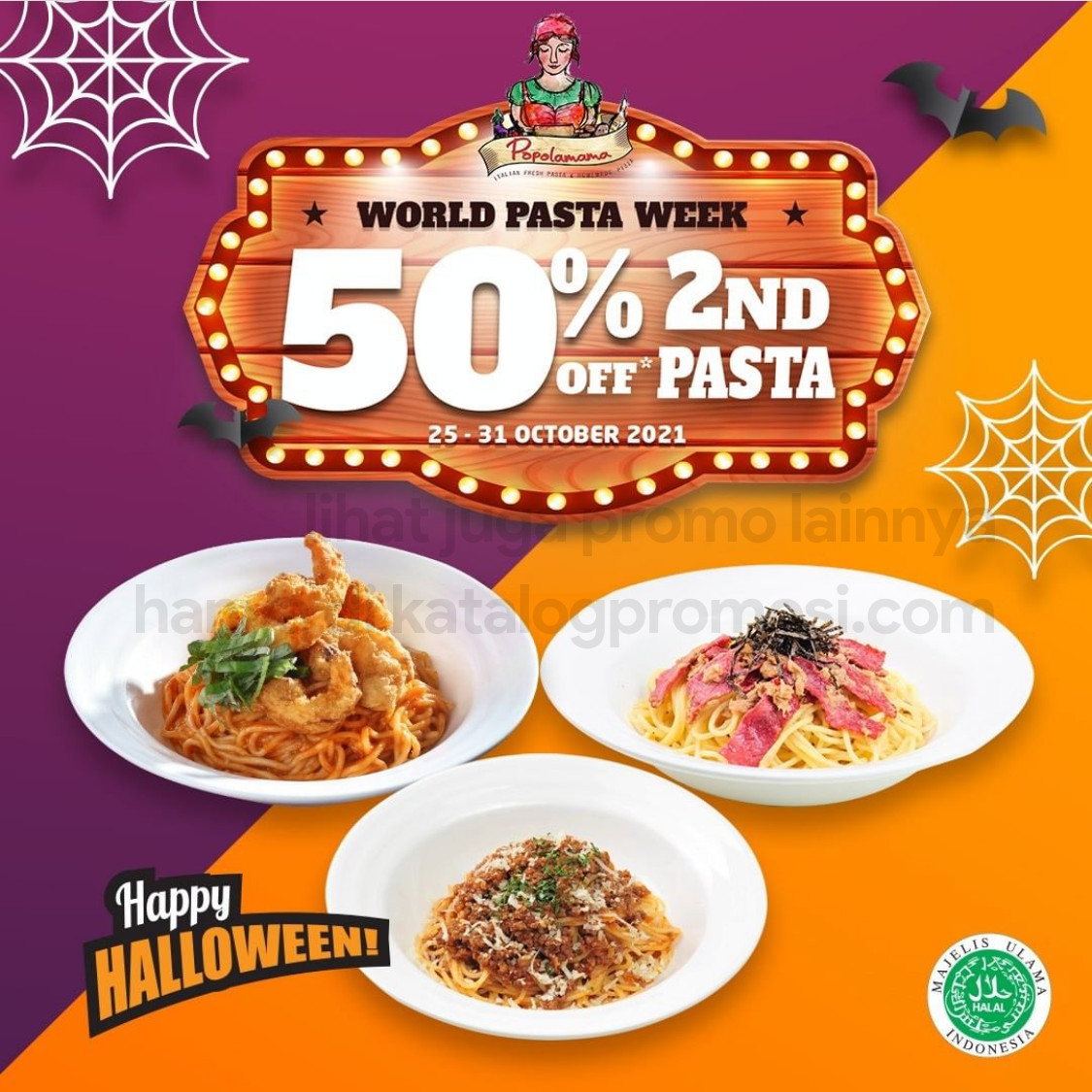 POPOLAMAMA Promo WORLD PASTA DAY!! Discount 50% OFF for 2nd Pasta
