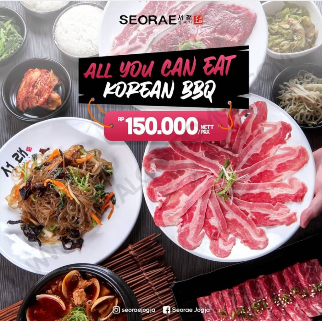 Seorae Jogja Promo ALL YOU CAN EAT KOREAN BBQ cuma Rp150.000 nett/pax