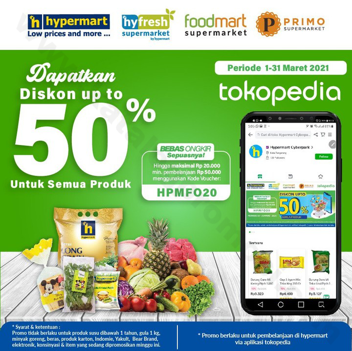 HYPERMART Promo DISKON hingga 50 untuk SEMUA PRODUK di