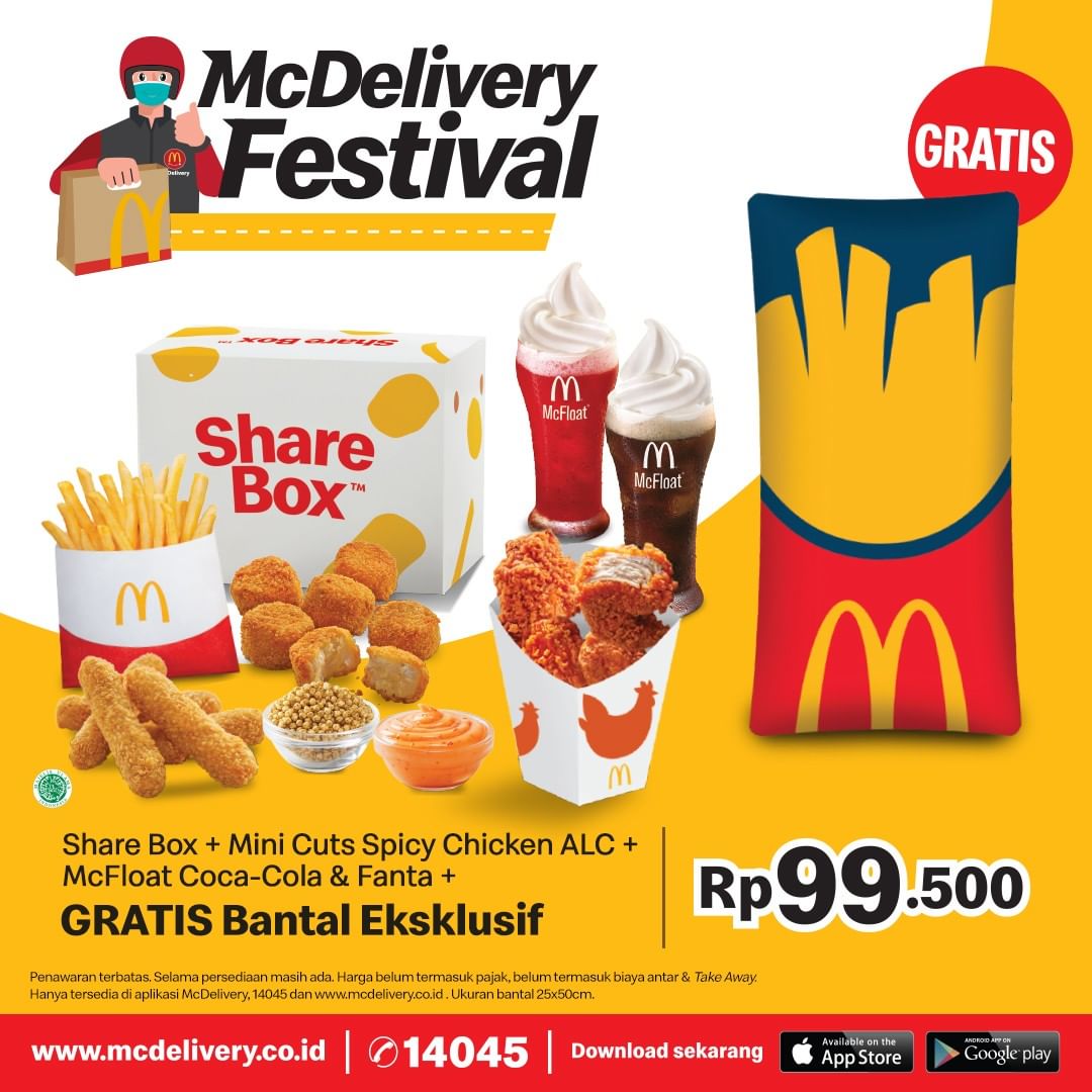Promo McDonalds McDelivery Festival - GRATIS Bantal eksklusif McDelivery!