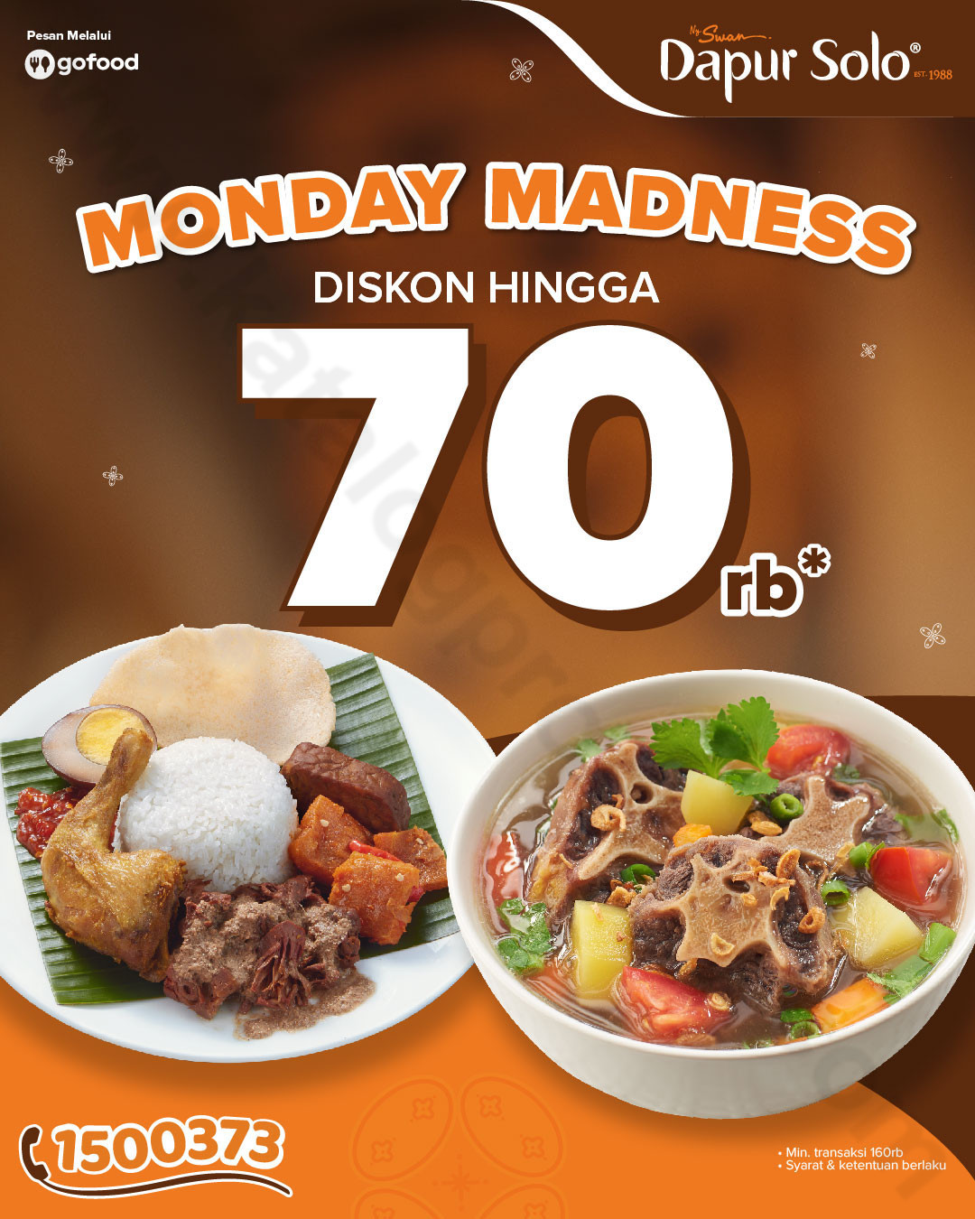  DAPUR  SOLO Promo MONDAY MADNESS DISKON hingga Rp 70 000 