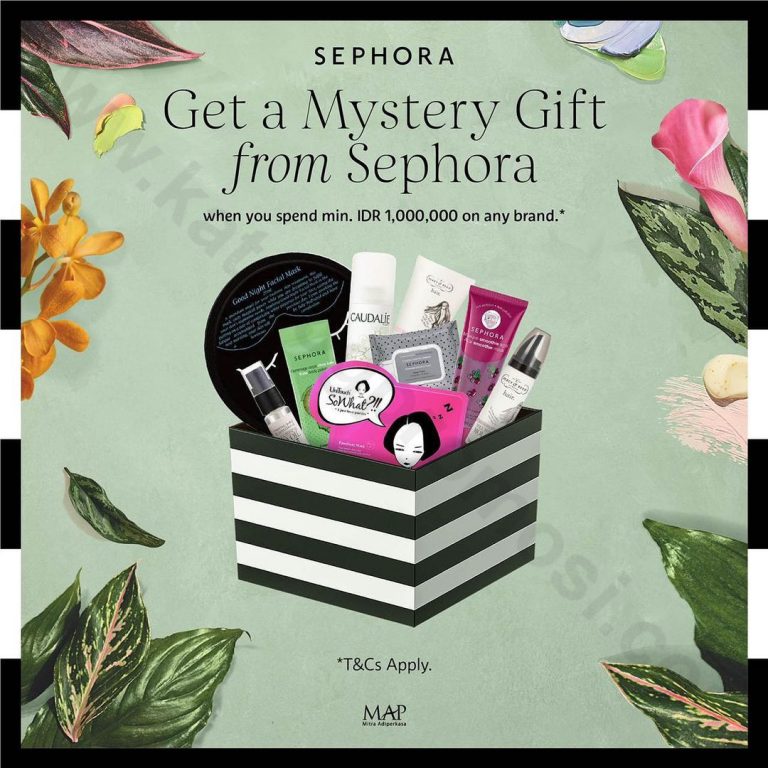 SEPHORA Promo Get a Mystery Gift with Min. Spend IDR 1.000.000 on any