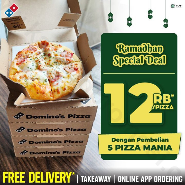 Domino's Pizza Promo Ramadhan Special Deal Promo Pizza Mania CUMA 12rb