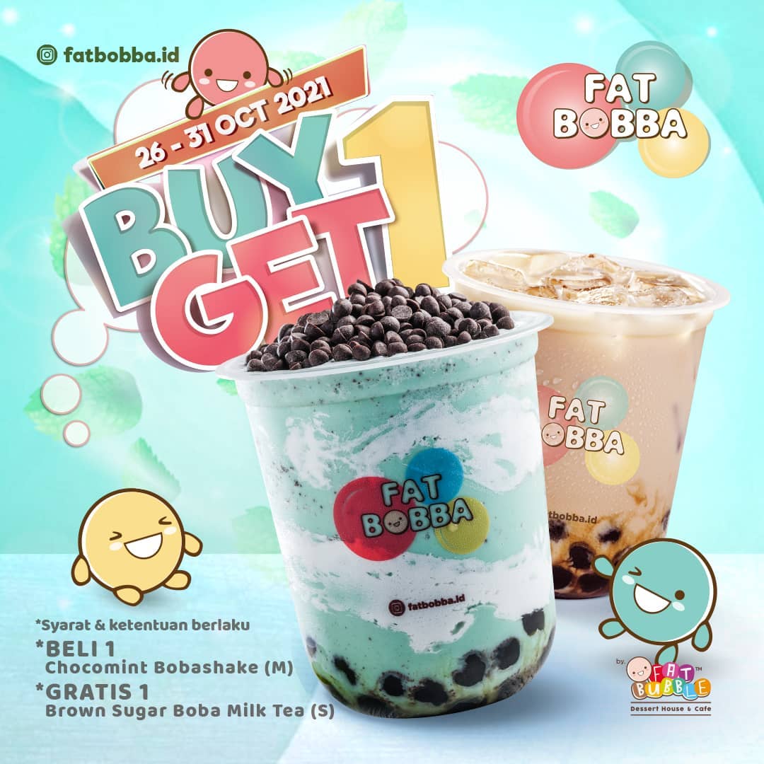 FAT BOBBA Promo VARIAN BARU!! CHOCOMINT BOBASHAKE - BELI 1 GRATIS 1*