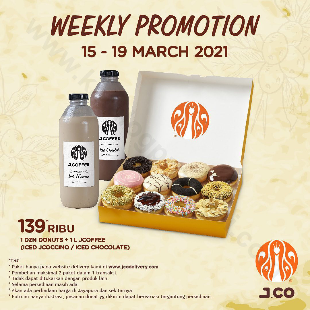 Promo JCO Minggu Ini | Weekly Promotion - Harga Spesial 1 lusin Donut + 1 L JCOFFEE hanya Rp. 139RIBU