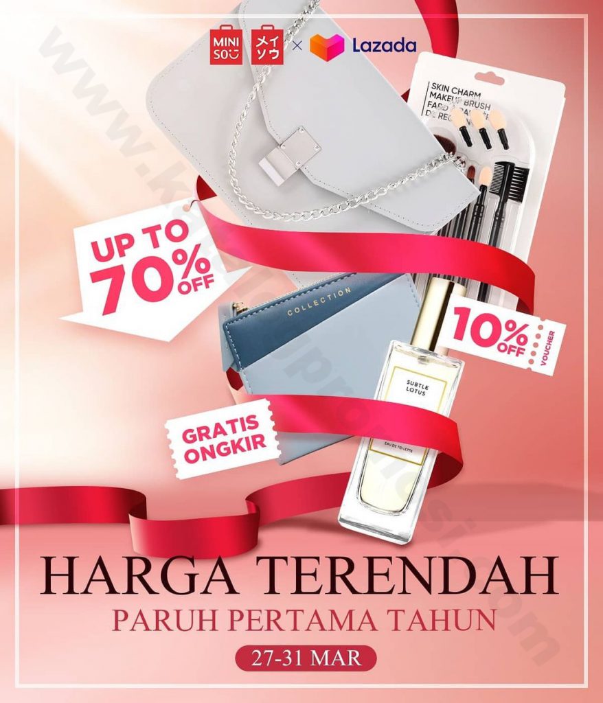  MINISO  Promo Up to 70 Voucher 10 OFF dan GRATIS ONGKIR 