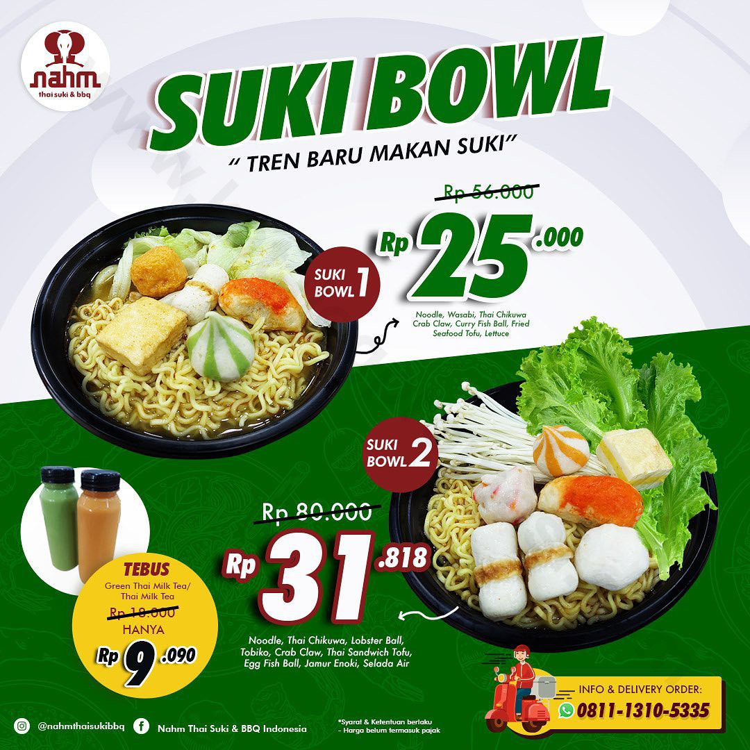 NAHM THAI SUKI BBQ Promo SUKI BOWL Harga Special Mulai Dari Rp 25 000   Nahm Thai 