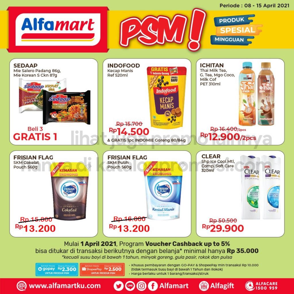 ALFAMART Promo PSM - Produk Spesial Mingguan periode 08-14 April 2021