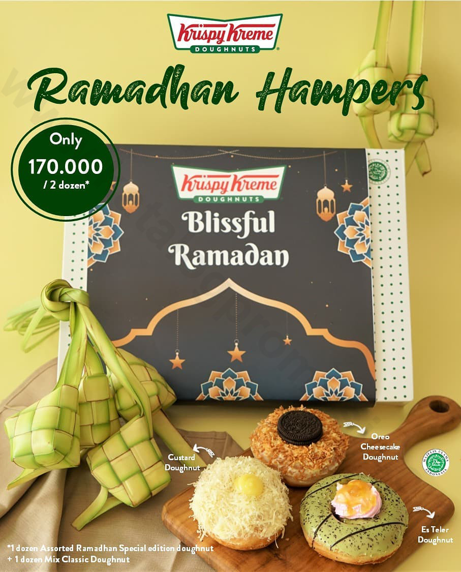 Promo Krispy Kreme Ramadhan Hampers - Paket 2 lusin Krispy Kreme Doughnuts hanya Rp 170.000** berlaku sd. tanggal 07 Mei 2021