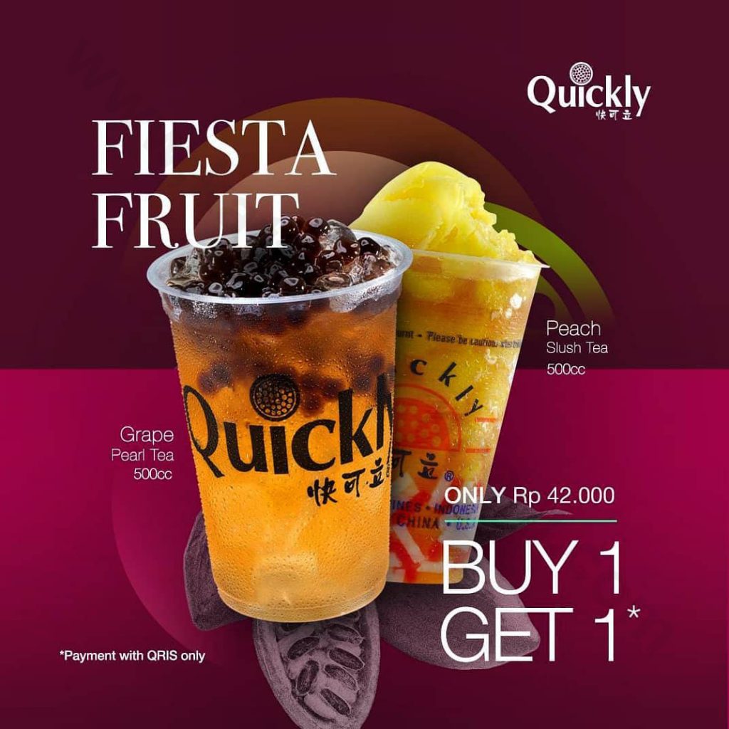 Quickly Promo Buy 1 Get 1 Fiesta Fruit Only Rp 42.000*