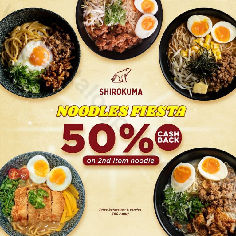 Shirokuma Promo Noodle Fiesta Cashback 50 On 2nd Item Noodle*