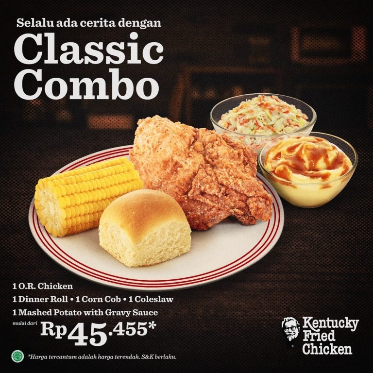 KFC CLASSIC COMBO HADIR KEMBALI! Harga mulai Rp. 45.455