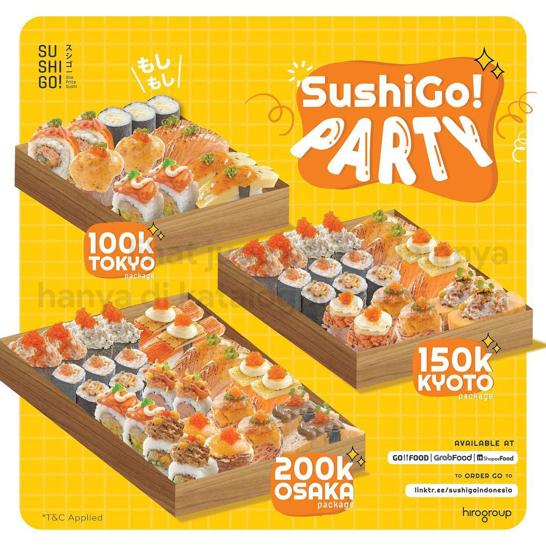 Promo SUSHI GO! SPECIAL SushiGo! Party PACKAGE - Harga mulai Rp. 100.000++ per paket