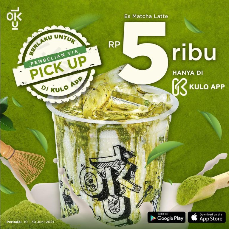 KEDAI KOPI KULO Promo Es Matcha Latte Hanya Rp 5.000 Khusus Pemesanan Di KULO APP* - Promo dan