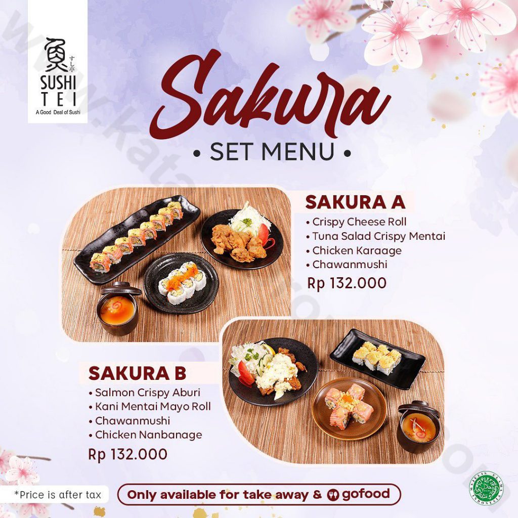 Sushi Tei Promo Sakura Set Menu hanya Rp 132.000 untuk Take Away dan