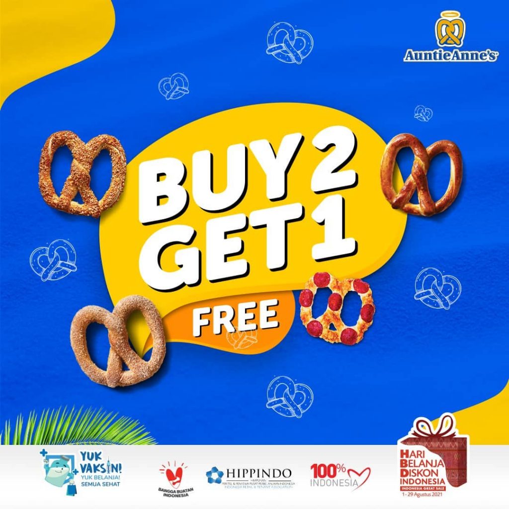 Promo AUNTIE ANNE'S BELI 2 GRATIS 1 Untuk Varian Tertentu