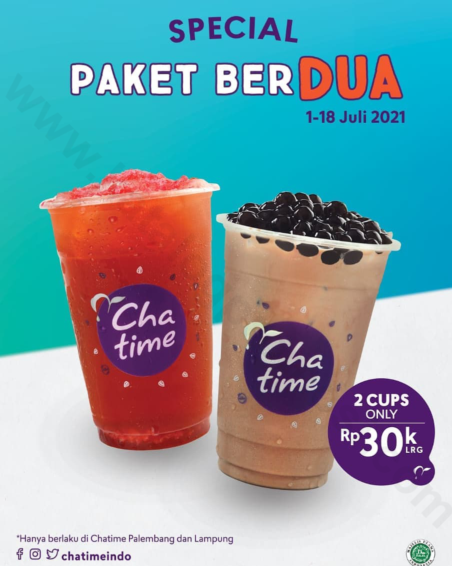 CHATIME PROMO Paker BerDUA - 2 Cups Only 30K*