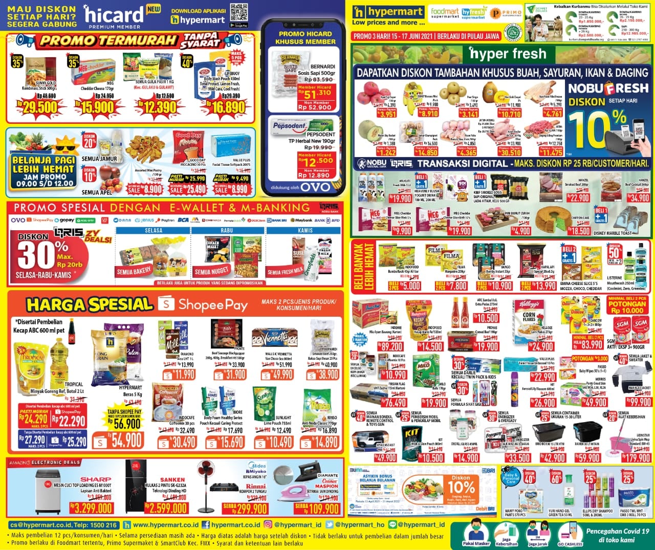 Katalog Hypermart Promo Weekday periode 15-17 Juni 2021