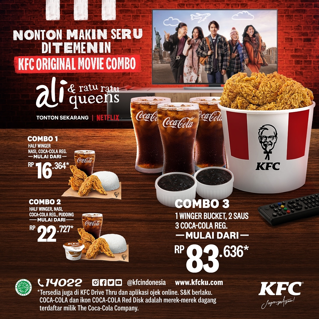 Promo KFC ORIGINAL MOVIE COMBO! Harga mulai Rp. 16.364