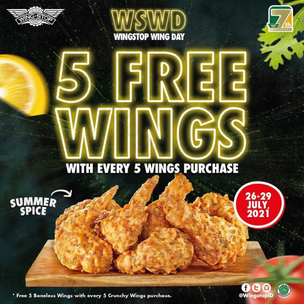 Wingstop Promo Wingstop Wing Day Free 5 Wings With Every Purchase 5