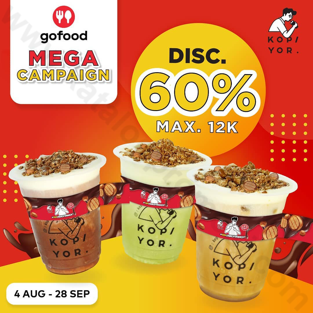  KOPI YOR  Promo GOFOOD MEGA CAMPAIGN Dapatkan Diskon 