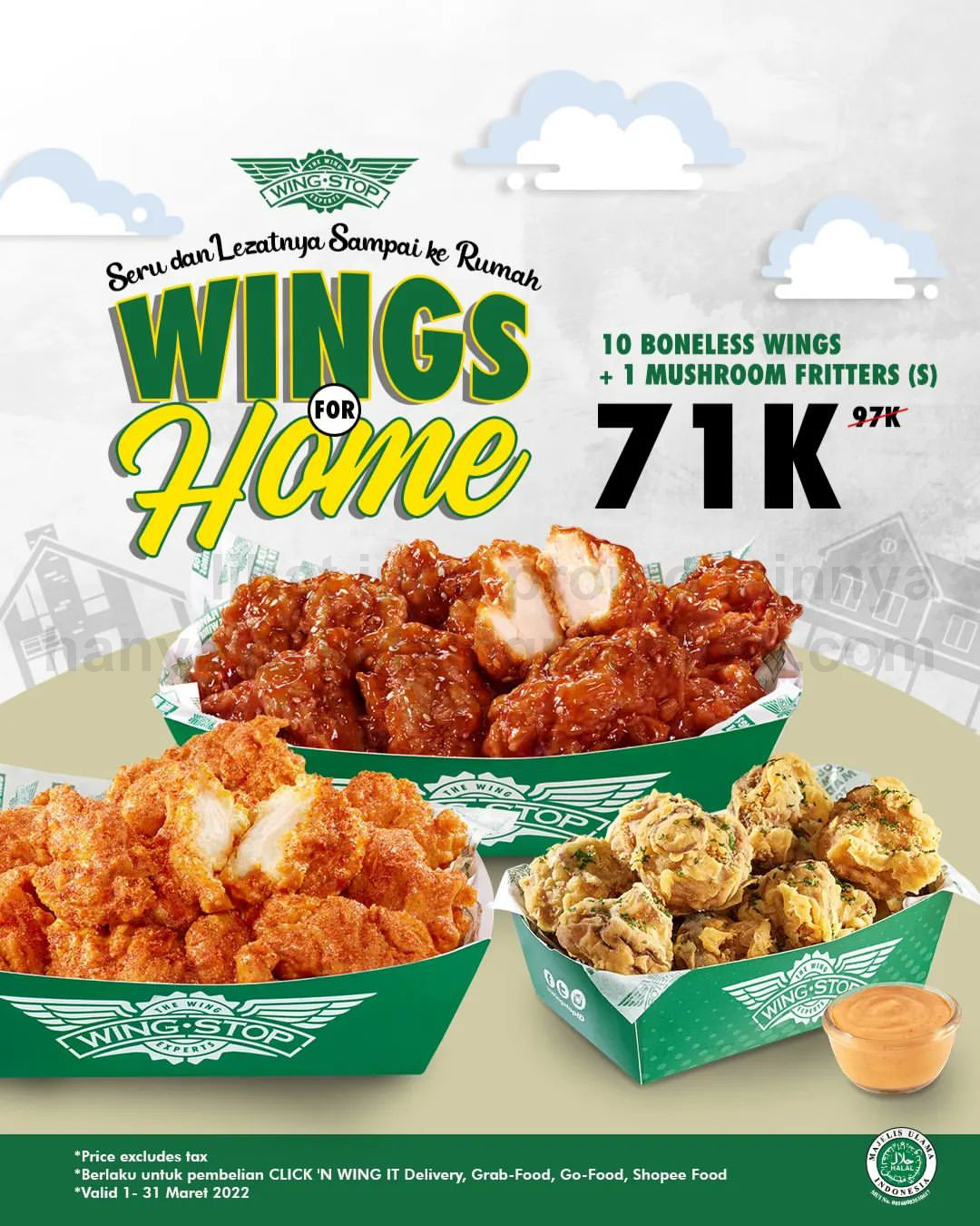 Promo WINGSTOP Paket WFH - Wings For Home ~ Harga Spesial Mulai Rp. 71RIBUAN