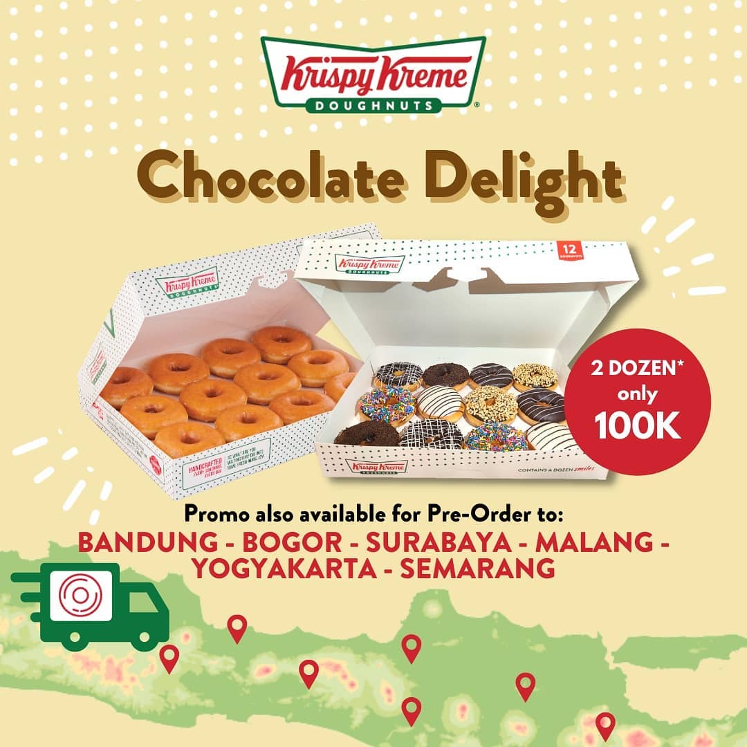 Promo Krispy Kreme Chocolate Delight – Beli 2 Lusin Doughuts Cuma Rp ...