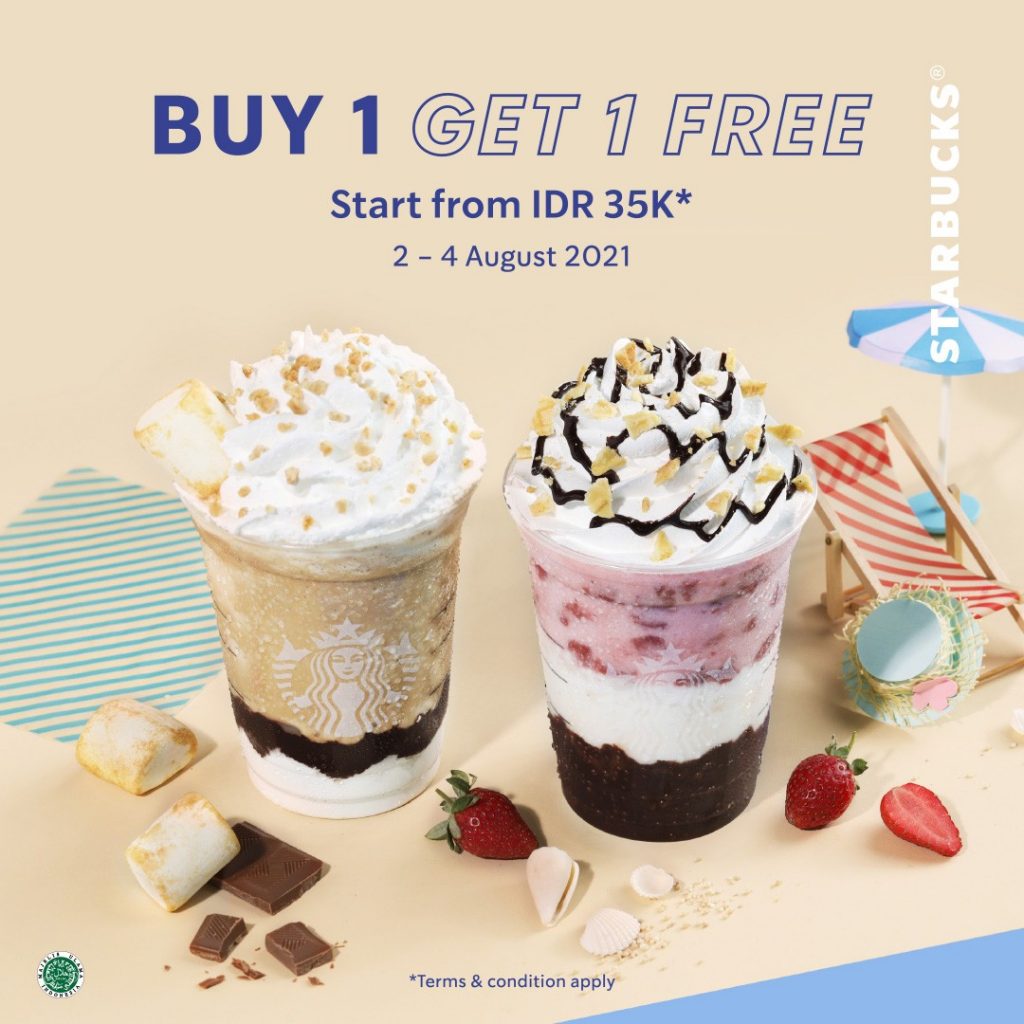 Promo STARBUCKS BELI 1 GRATIS 1 Untuk Minuman Edisi SUMMER TERBARU