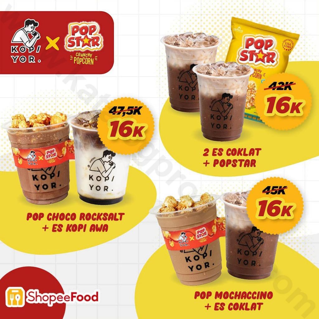  Kopi Yor  x Pop Star Promo Harga Spesial Paket Bundling 