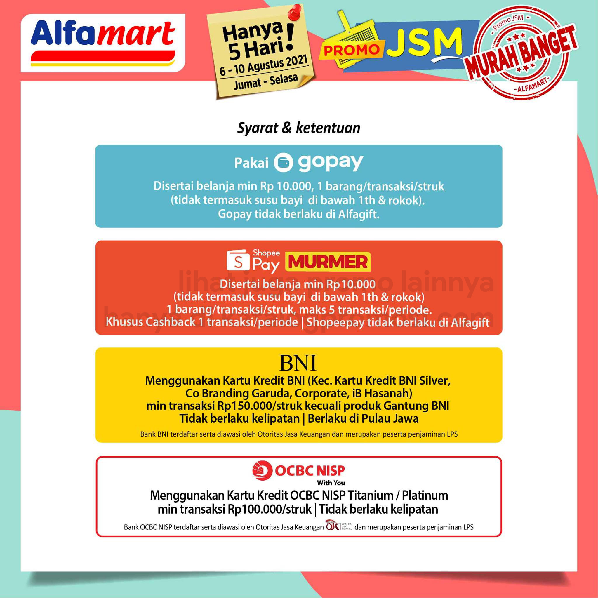 Promo ALFAMART JSM Weekend periode 06-10 Agustus 2021