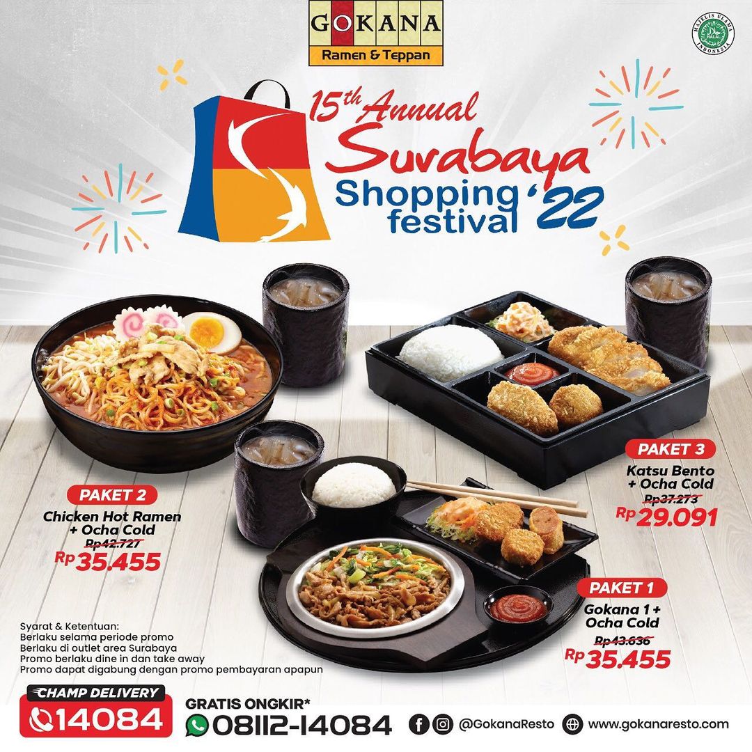 Promo GOKANA spesial Surabaya Shopping Festival - Paket Pilihan mulai Rp. 29.091 saja