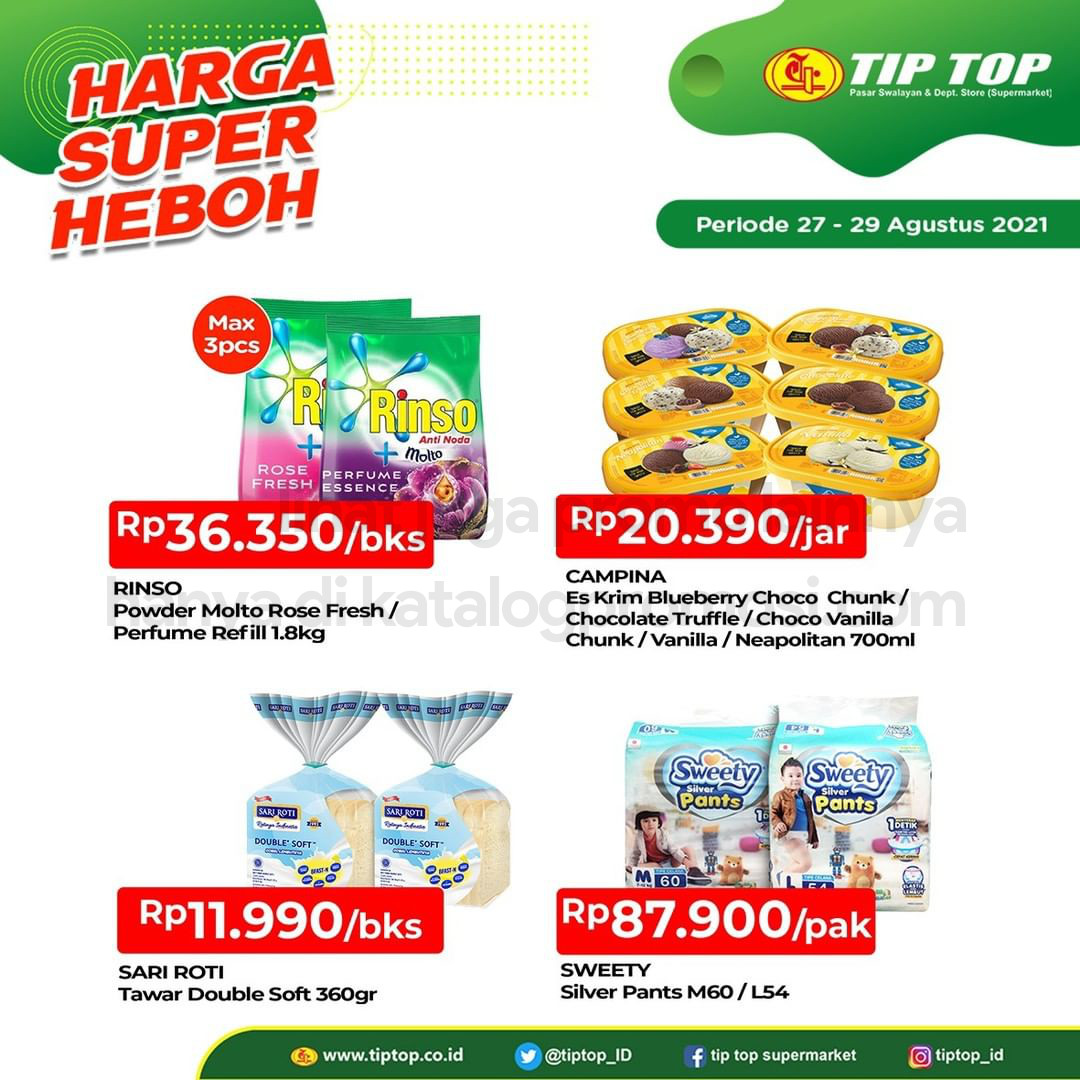 Katalog TIP TOP Pasar Swalayan Promo Weekend Periode 27-29 Agustus 2021