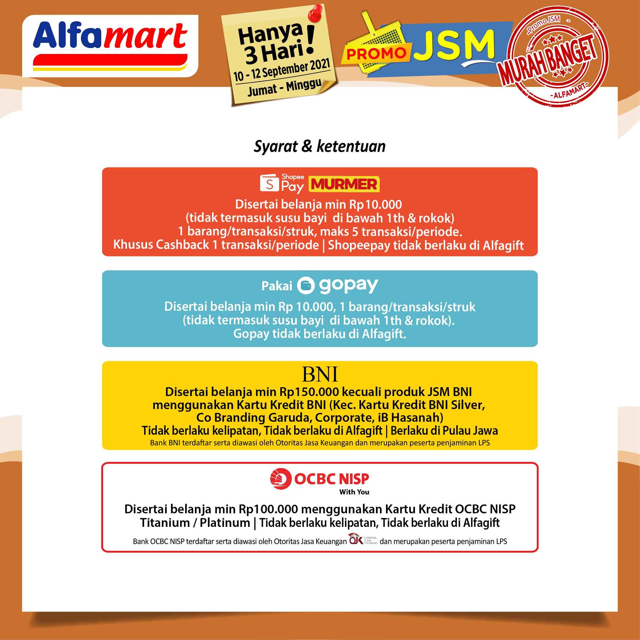 Promo ALFAMART JSM Weekend periode 10-12 September 2021