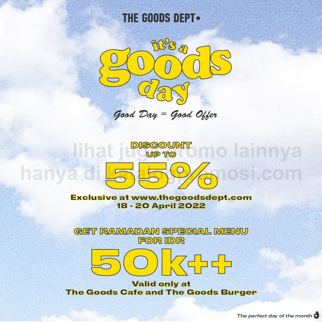 THE GOODS DEPARTMENT Promo It’s A Goods Day! Discount Up To 55% OFF