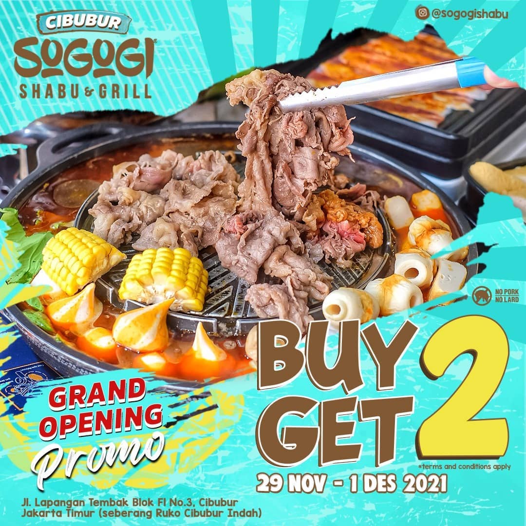 Sogogi Shabu And Grill Cibubur Grand Opening Promo – Beli 2 Gratis 2