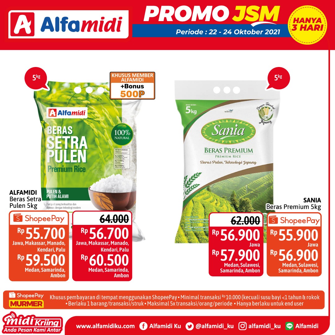 Promo ALFAMIDI JSM Weekend periode 22-24 Oktober 2021